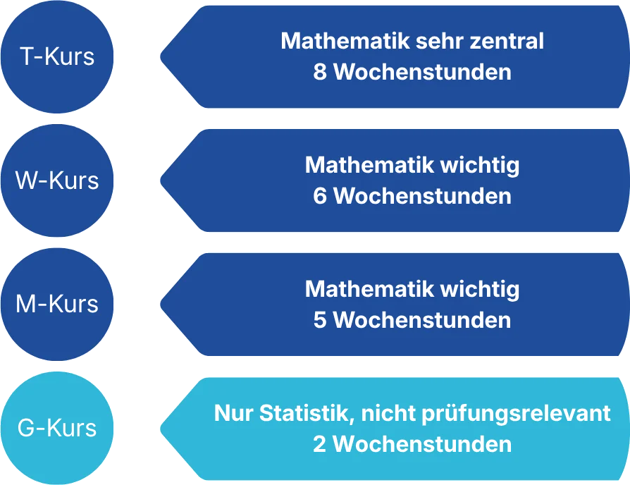 wo-mathematik-im-studienkolleg-besonders-wichtig-ist Vergleich der Bedeutung von Mathematik in T-Kurs, W-Kurs, M-Kurs und G-Kurs